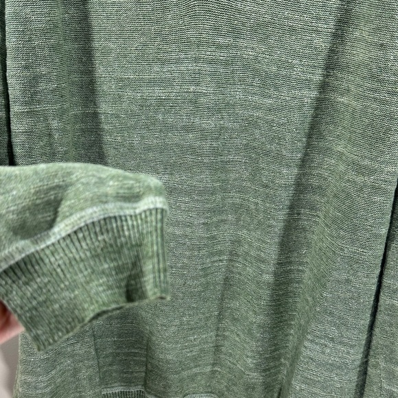 Tommy Bahama Olive Zip-Up Long Sleeve Sweater Size Mens Medium Linen Cotton - Picture 4 of 7